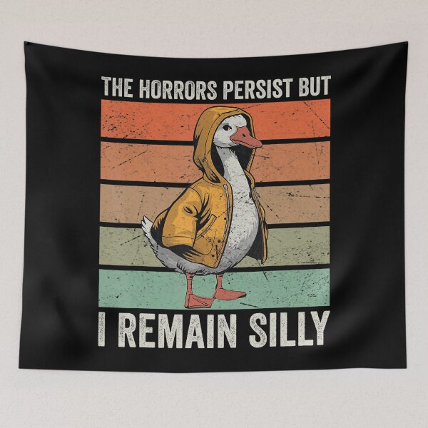 Item preview, The Horrors Persist But I Remain Silly Funny Retro Goose designed and sold by FantasyFablesC.