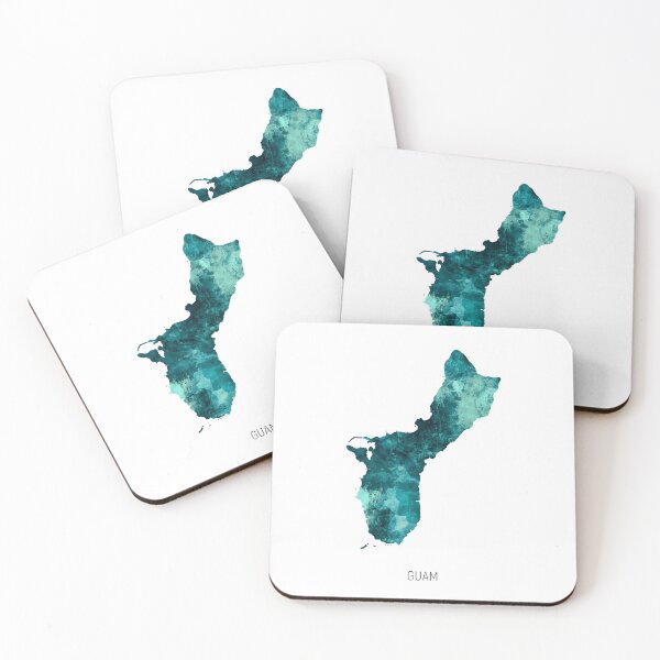 Item preview, Guam Watercolor Map designed and sold by ArtPrints.