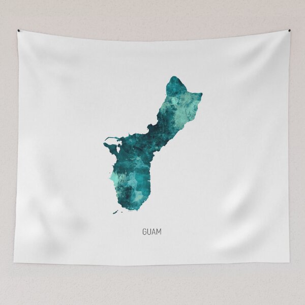 Item preview, Guam Watercolor Map designed and sold by ArtPrints.