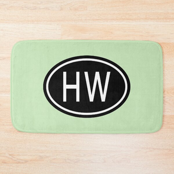 Item preview, HW Initials Monogram Oval White Letters designed and sold by Jeallan Designs.