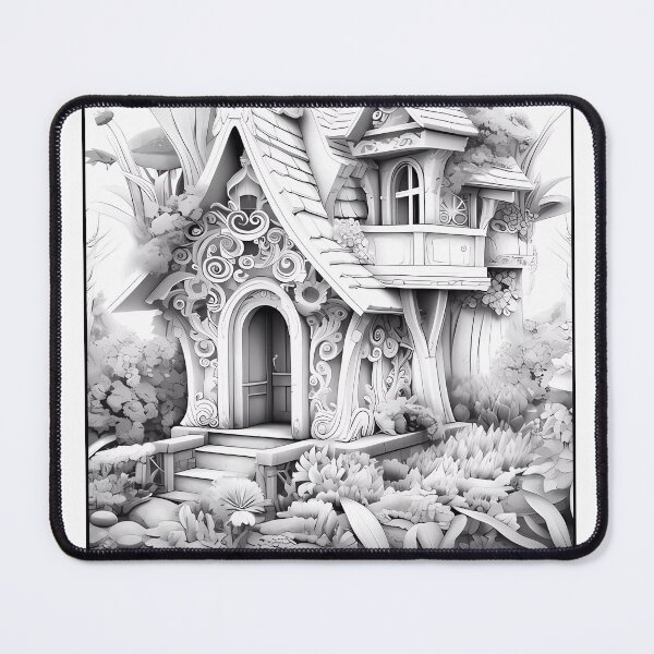 Item preview, Magical Fairy House #23 Coloring Page Pattern  designed and sold by DavidColoring.