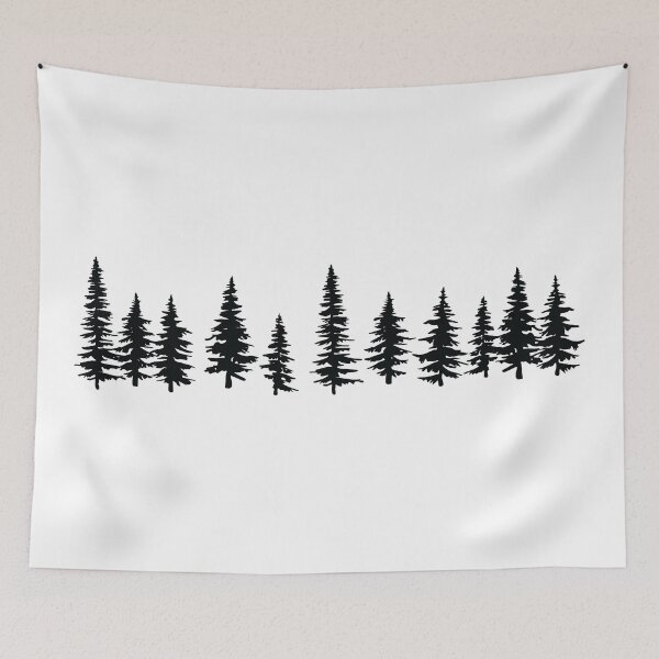 Item preview, Line of Trees Black designed and sold by Oddoty.