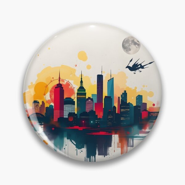 Item preview, Contemporary Cityscape with Urban Flair designed and sold by bukajart.