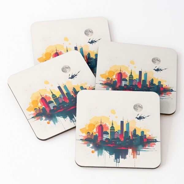 Item preview, Contemporary Cityscape with Urban Flair designed and sold by bukajart.