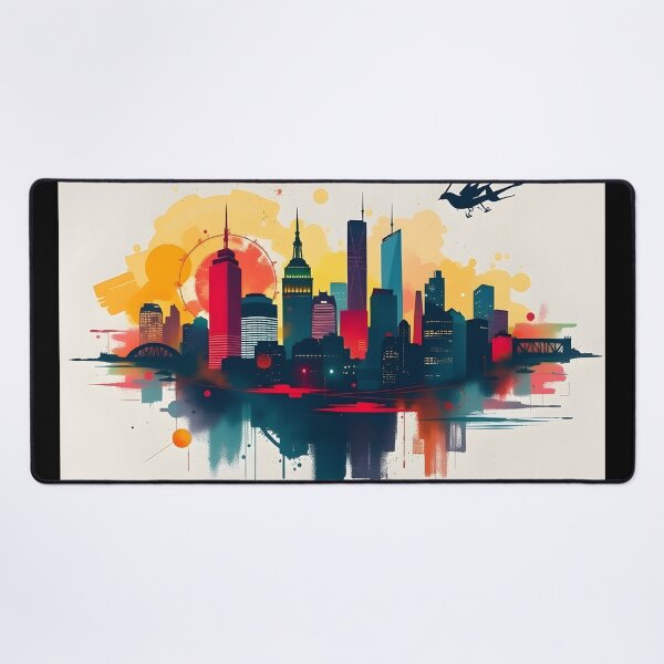 Item preview, Contemporary Cityscape with Urban Flair designed and sold by bukajart.