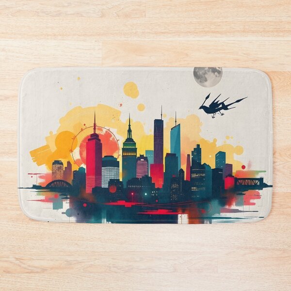 Item preview, Contemporary Cityscape with Urban Flair designed and sold by bukajart.