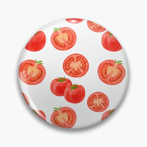 Aperçu de l'œuvre Motif de tomate, illustration de tomate rouge fraîche, design botanique créée et vendue par viktoriaart0303.