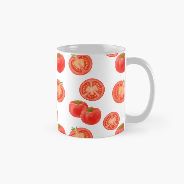 Aperçu de l'œuvre Motif de tomate, illustration de tomate rouge fraîche, design botanique créée et vendue par viktoriaart0303.