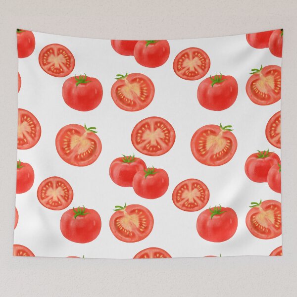 Item preview, Patttern Tomato Clipart, Fresh Red Tomato Illustration, Botanical Design designed and sold by viktoriaart0303.