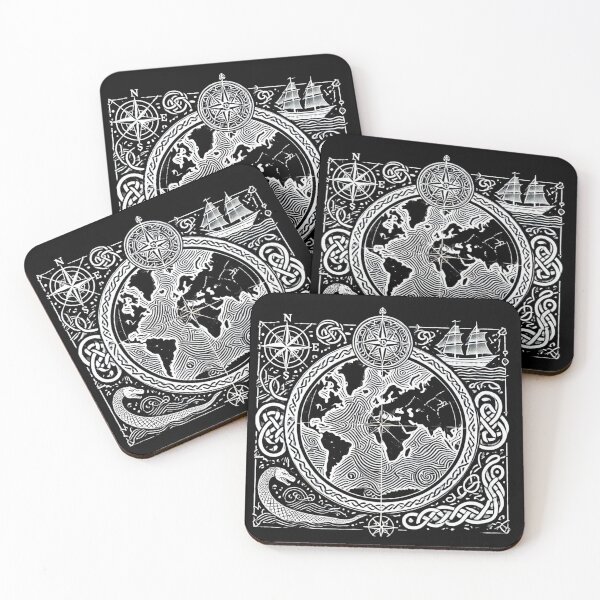 Item preview, British Isles Explorer’s Map – Nautical Myth & Heritage Design designed and sold by D'riftr.