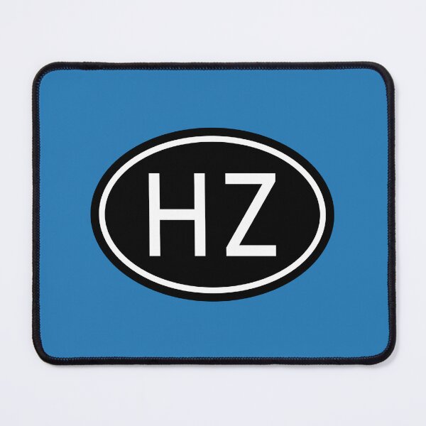 Item preview, HZ Initials Monogram Oval White Letters designed and sold by Jeallan Designs.