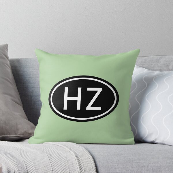 Item preview, HZ Initials Monogram Oval White Letters designed and sold by Jeallan Designs.