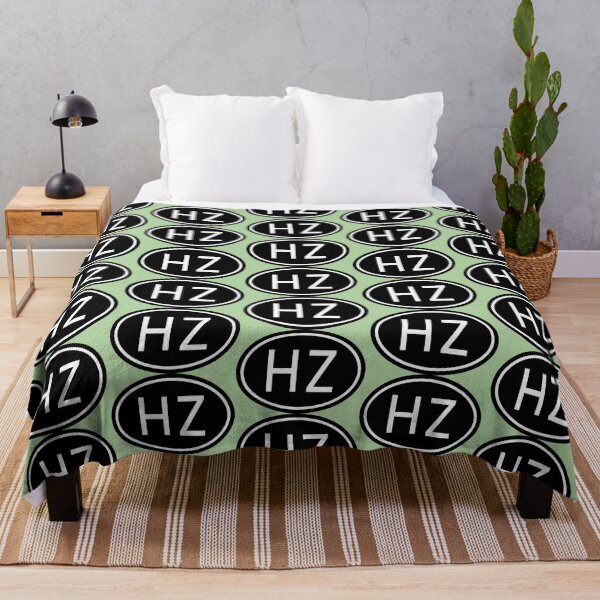 Item preview, HZ Initials Monogram Oval White Letters designed and sold by Jeallan Designs.