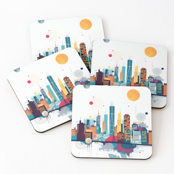 Item preview, Abstract City Lights Urban Vibes designed and sold by bukajart.