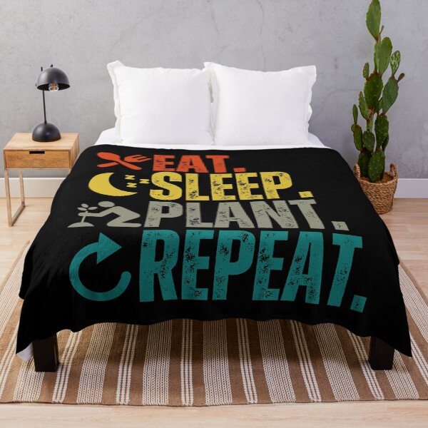 Item preview, Eat Sleep Plant Repeat Gardening Plant Lovers Design designed and sold by Jenaxbelle.