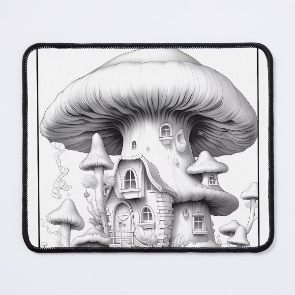 Item preview, Magical Mushroom House #10 Coloring Page Pattern  designed and sold by DavidColoring.
