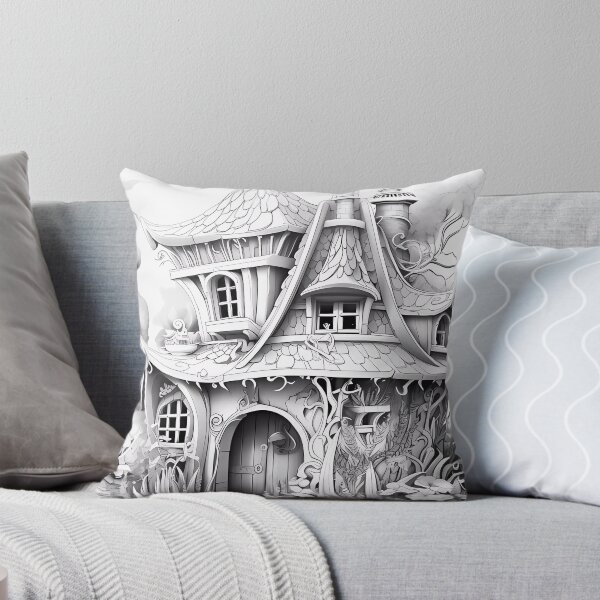 Item preview, Magical Fairy House #26 Coloring Page Pattern  designed and sold by DavidColoring.