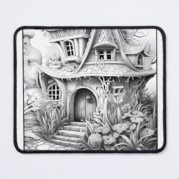 Item preview, Magical Fairy House #26 Coloring Page Pattern designed and sold by DavidColoring.