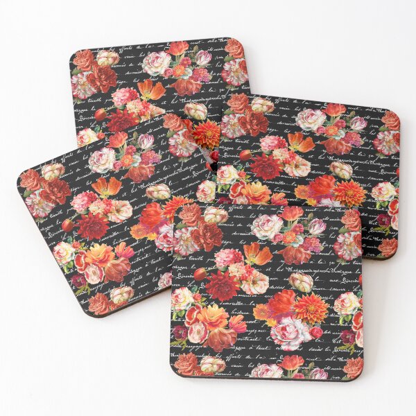 Item preview, French Coral on Black designed and sold by Peggy Stanley.