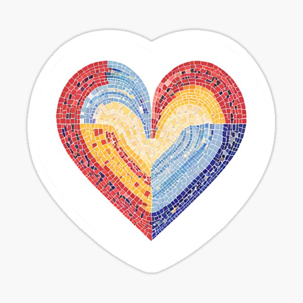 Copy of Split Heart Sticker