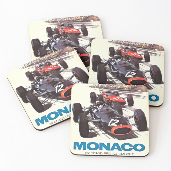Item preview, Monaco Grand Prix 1967 Vintage Auto Racing Print designed and sold by BobbyVonClutch.