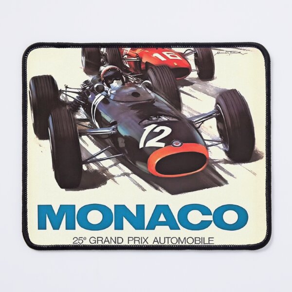 Item preview, Monaco Grand Prix 1967 Vintage Auto Racing Print designed and sold by BobbyVonClutch.