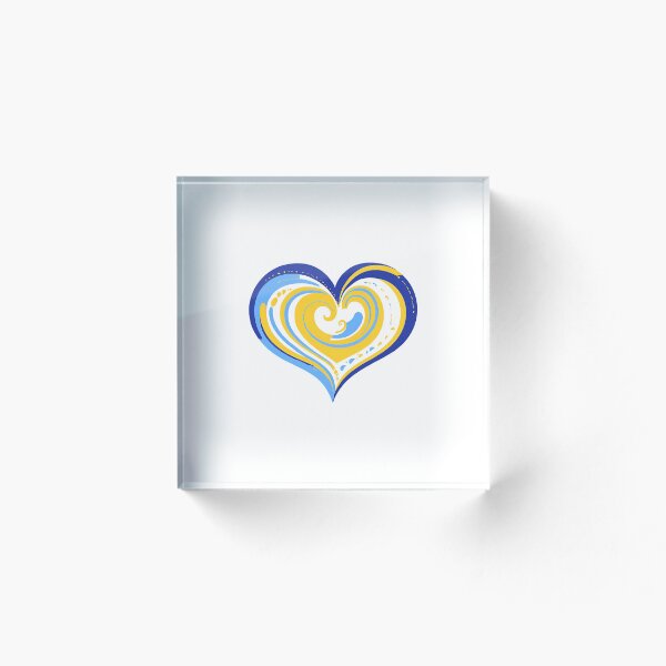 Item preview, Yellow Blue Swirl Heart designed and sold by VacationShop.