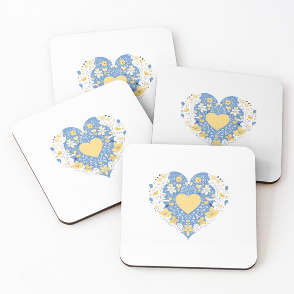 Item preview, Yellow Blue Mix Heart designed and sold by VacationShop.