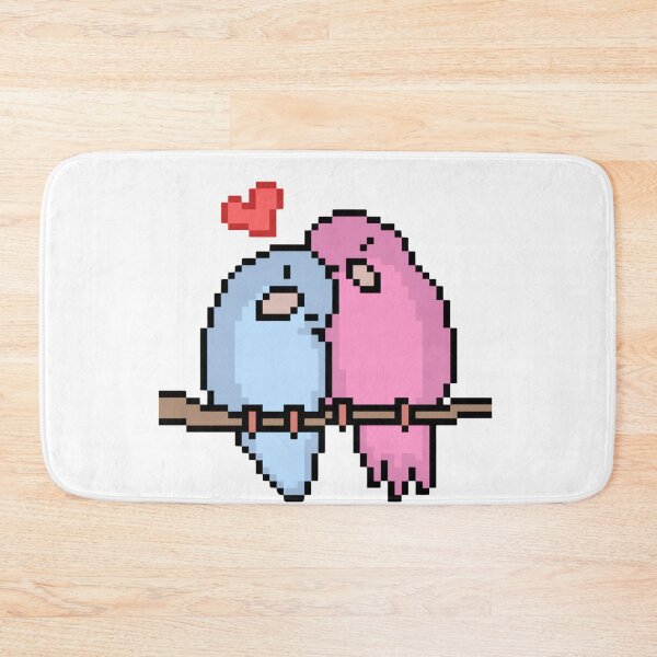 Item preview, Pixel Lovebirds Sharing a Tender Moment designed and sold by K1llexx.