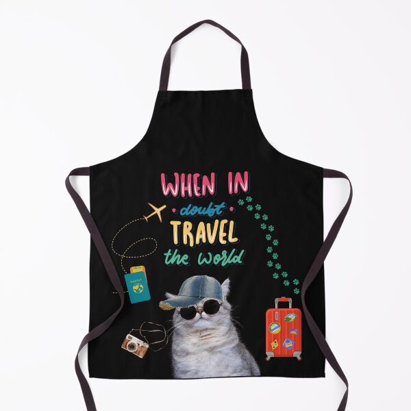 Artikelvorschau, Wenn du Zweifel hast, reise um die Welt" Cooles Cat Adventure Design entworfen und verkauft von TheBeeKindSpace.