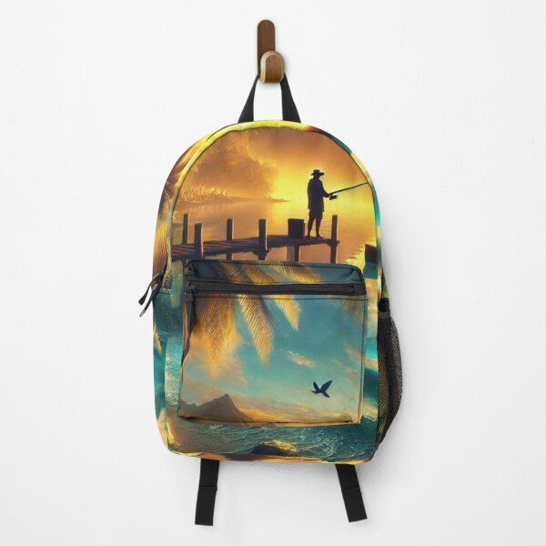 Vista previa del artículo con la obra «La pesca al tramonto en un paraíso tropical», diseñado y vendido por CRIGAMO3SRLS.