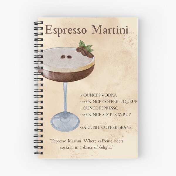 Item preview, Retro Style Espresso Martini Recipe  designed and sold by Double7Designs.