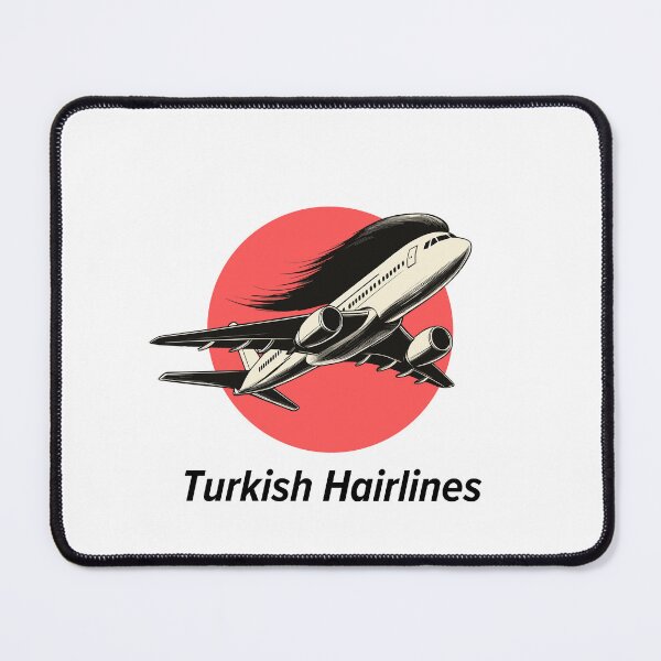 Item preview, Turkish Hairlines T-Shirt | Funny Hair Transplant Design | Aviation & Humor Graphic Tee | Unique Gift for Travelers designed and sold by Loffartdesign.