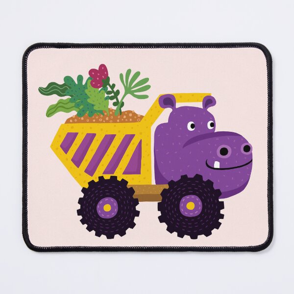Item preview, a hippo dump truck carrying flowers designed and sold by G-calli.