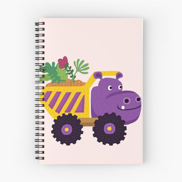 Item preview, a hippo dump truck carrying flowers designed and sold by G-calli.