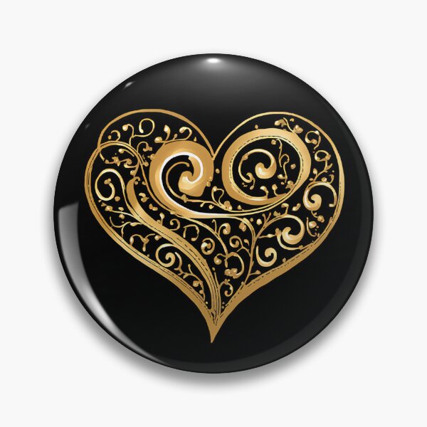 Item preview, Gold Swirl Heart designed and sold by VacationShop.