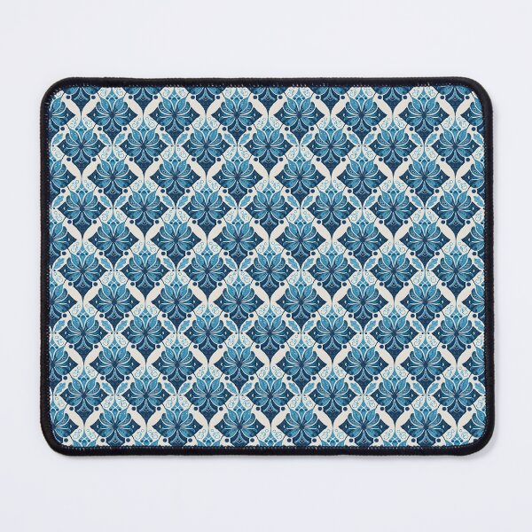 Item preview, Elegant boho floral pattern in blue designed and sold by pASob-dESIGN.