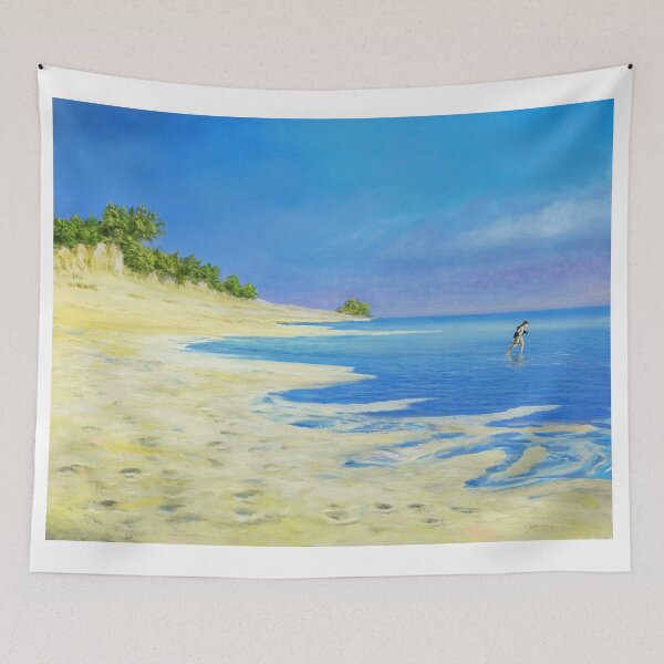 Item preview, Beach running - refreshing fun on the sandy beach designed and sold by art paintings.