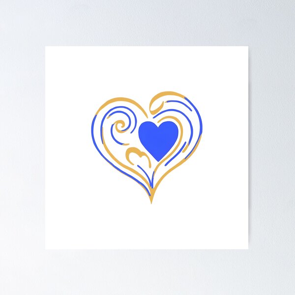 Artikelvorschau, Heart Blue Center Swirl entworfen und verkauft von VacationShop.
