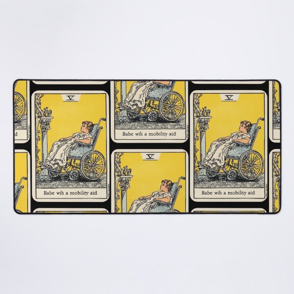 Item preview, Babe with a mobility aid Wheel chair tarot card designed and sold by MendaciousMina.