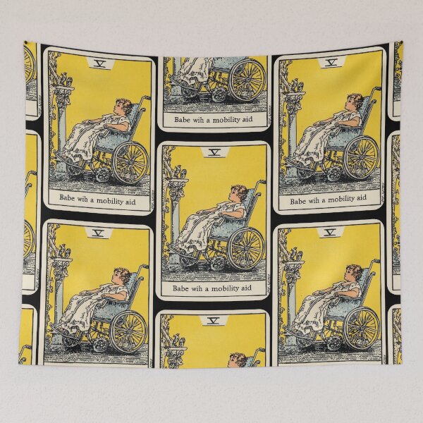 Item preview,  Babe with a mobility aid Wheel chair tarot card designed and sold by MendaciousMina.