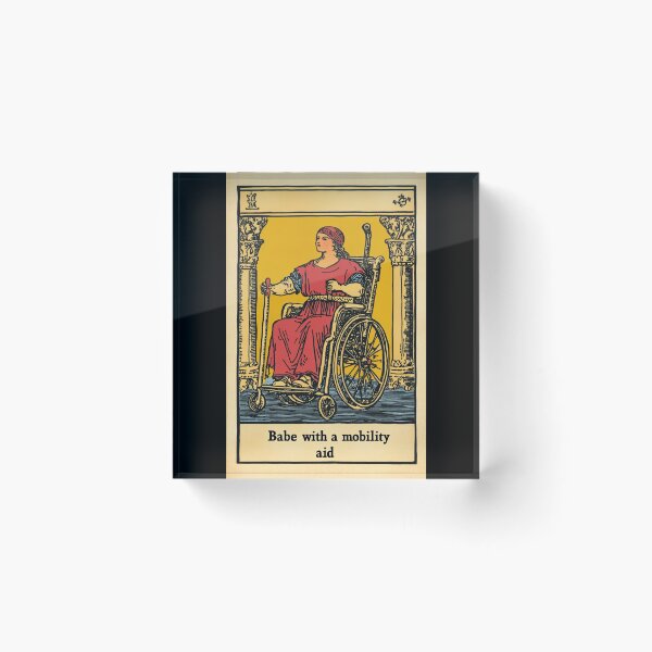Item preview,  Babe with a mobility aid Wheel chair tarot card designed and sold by MendaciousMina.