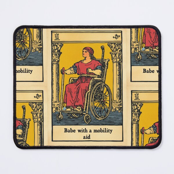 Item preview, Babe with a mobility aid Wheel chair tarot card designed and sold by MendaciousMina.