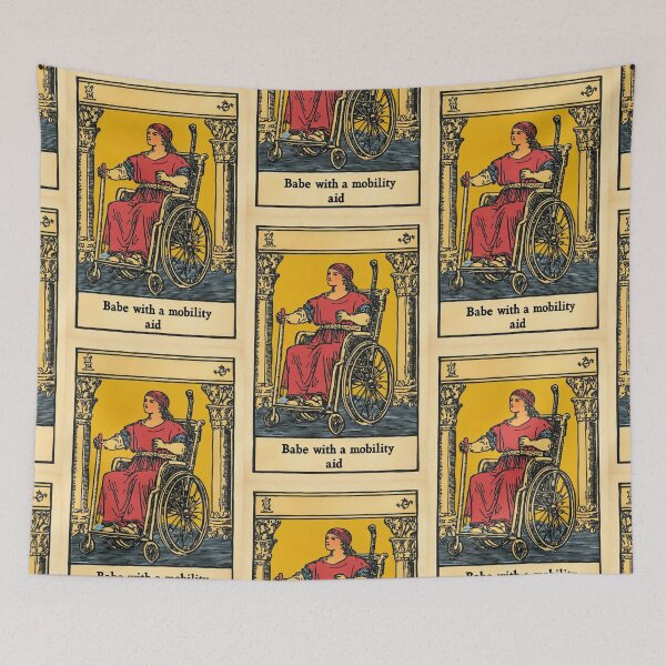 Item preview,  Babe with a mobility aid Wheel chair tarot card designed and sold by MendaciousMina.