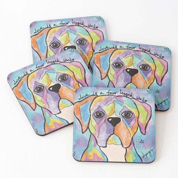 Item preview, Love is a four legged word. Boxer edition designed and sold by LipigicoArt.