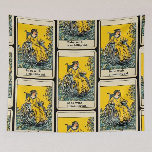 Item preview,  Babe with a mobility aid Wheel chair tarot card designed and sold by MendaciousMina.
