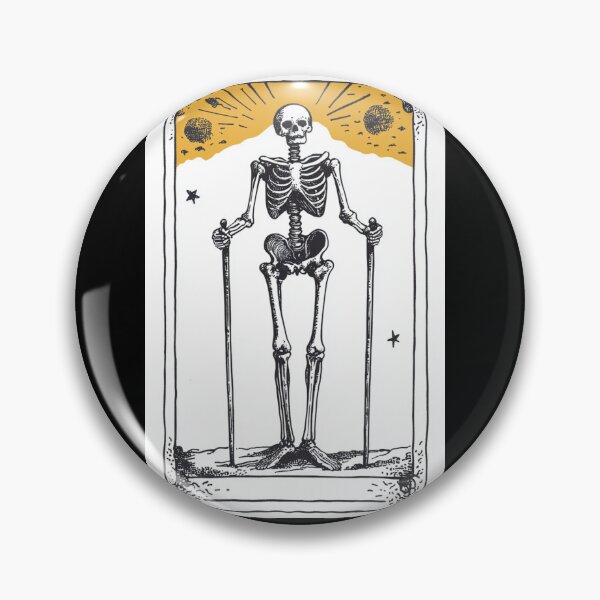 Item preview, Skeleton with walking sticks tarot card designed and sold by MendaciousMina.
