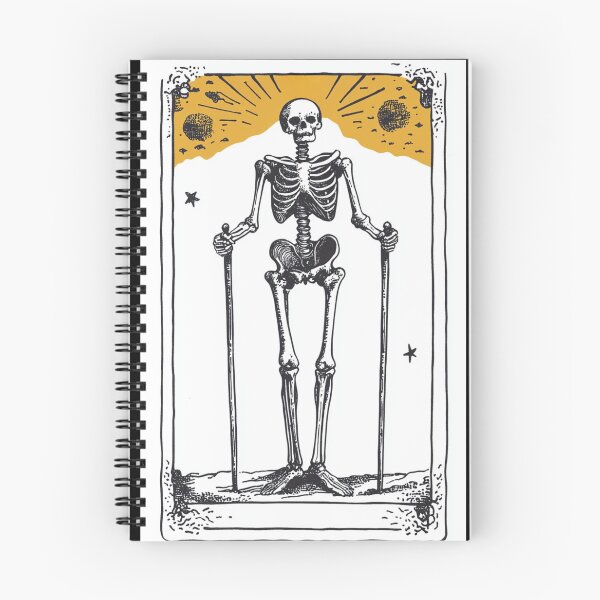 Item preview, Skeleton with walking sticks tarot card designed and sold by MendaciousMina.