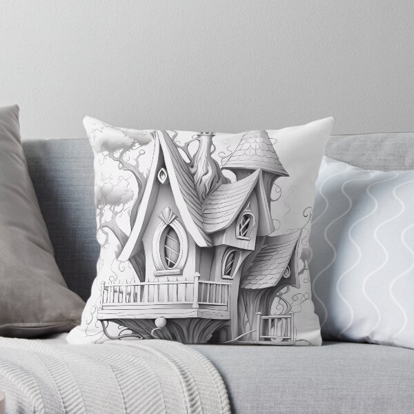 Item preview, Magical Fairy House #20 Coloring Page Pattern  designed and sold by DavidColoring.