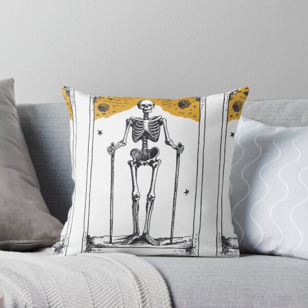 Item preview, Skeleton with walking sticks tarot card designed and sold by MendaciousMina.